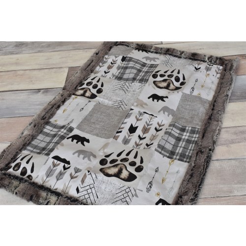 Bear Baby Blanket - Brown Bear Blanket - Woodland Blanket - Bear Baby Shower - Bear Nursery - Bear Baby Gift - Bear Crib Blanket - Bear Gift