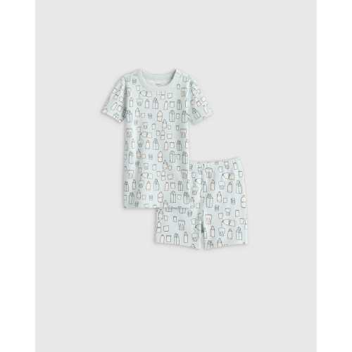 100% Organic Cotton Short Sleeve and Shorts Pajama Set