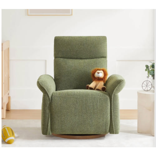 Vinca Modern Power Swivel Glider Recliner with Power Lumbar & Headrest