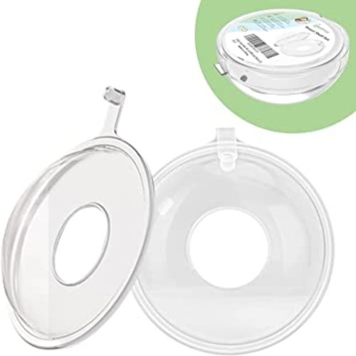 New Model with Plugs! 2PCS Breast Shells, Milk Saver, Wearable Nursing Cups, Protect Sore Nipples for Breastfeeding, Collect Breastmilk Leaks for Nursing Moms, BPA-Free and Reusable