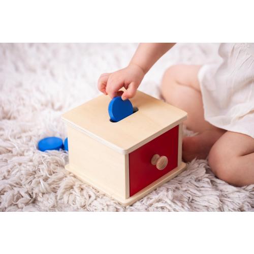 Montessori Coin Box Toy for Babies and Toddlers – Develop Hand-Eye Coordination & Object Permanence