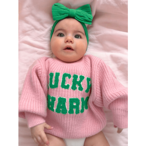 Knit Sweater, Lucky Charm Pink