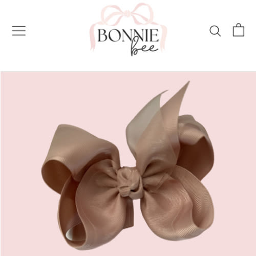 Oyster Pearl Layered Organza/Grosgrain Bow