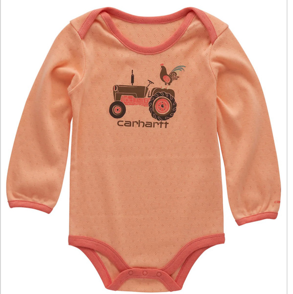 Girls' Long Sleeve Tractor Bodysuit (Baby) | Sale Clothing & Gear | Carhartt