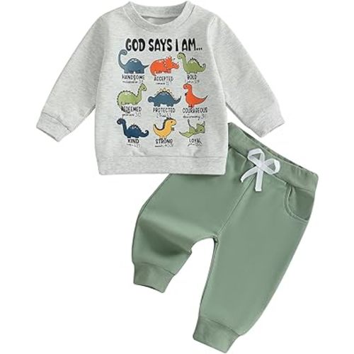Murnouche Toddler Baby Boy Clothes Fall Winter Outfits Long Sleeve Sweatshirt Casual Pants Set