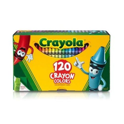 Crayola 120ct Crayon Set with Crayon Sharpener: Multicolor, Non-Toxic, Ages 3+, Includes Sharpener, Choking Hazard Warning