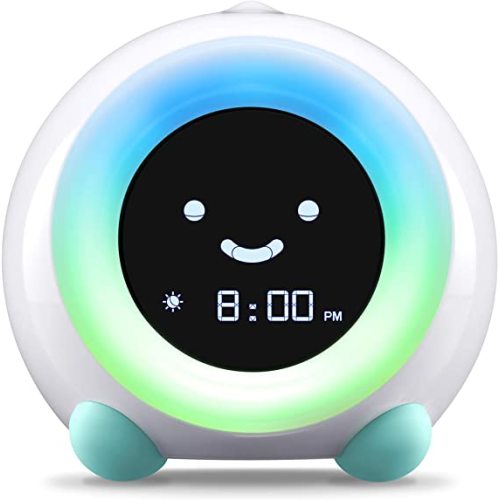 LittleHippo Mella: Ready to Rise Children's Sleep Trainer, Night Light, Sound Machine and OK to Wake Alarm Clock for Toddlers and Kids - Arctic Blue