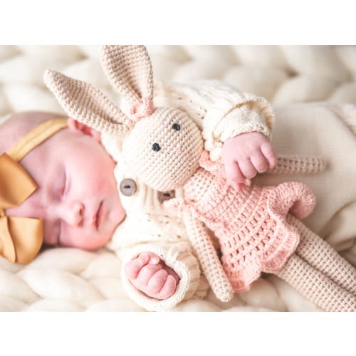 Crochet Bunny Doll, Crochet Animals, Crochet Doll, Crochet Stuffed Animal, Baby Gift for Girls, Baby Shower Gift, Baby Girl Gift