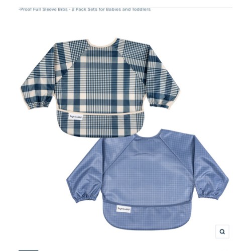 Mess-Proof Full Sleeve Bibs - 2 Pack Sets for Babies and Toddlers