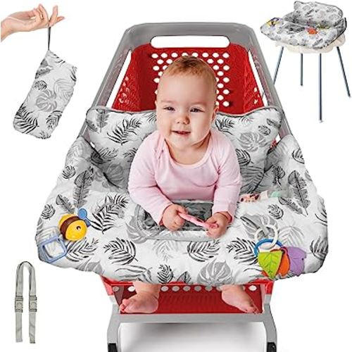 Shopping Cart Cover for Baby PILLANI, High Chair Covers for Baby Restaurant Seat, Grocery Cart Cover for Baby Girl & Boy, Market Buggy Covers for Babies, Baby Cart Hammock for Infant Chair, Seat Cover