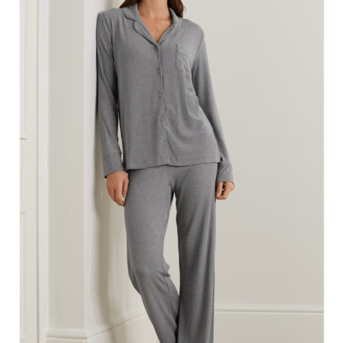 SKIMS SOFT LOUNGE SLEEP SET | HEATHER GREY