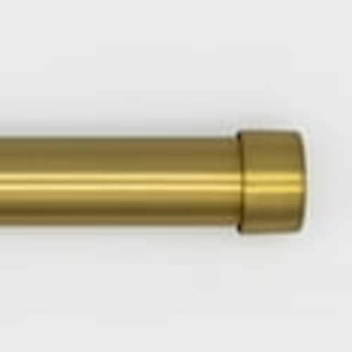 Better Homes & Gardens 1" Plated Brass Simple Cap, 42" to 120" Width, Single Curtain Rod Set