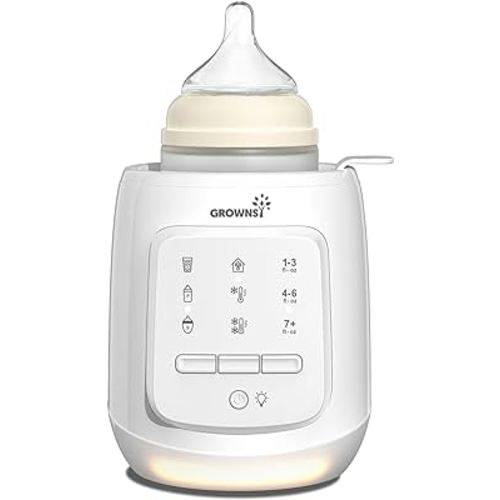 Bottle Warmer, 9-in-1 Water Bath Nutri Baby Bottle Warmer, Fast & Easy Milk Warmer for Breastmilk& Formula, Warms Baby Milk to Body Temp and Maintain Nutrients - White