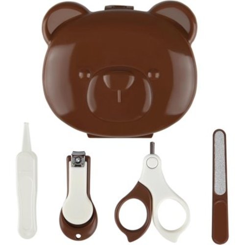 Baby Nail Kit, Baby Manicure Kit and Pedicure kit with Baby Nail Clipper, Scissor, Baby Nail File & Tweezer for Newborn, Infant & Toddler, Perfect for Mothers Day Gifts(Cocoa palm)
