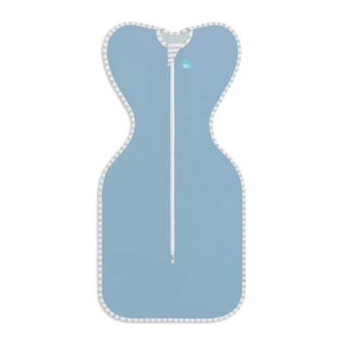 Love to Dream Swaddle Up™ Cotton 1.0 TOG Baby Sleep Sack, Arms Up Design, Twin Zipper, Newborn 5-8.5 lbs, Dusty Blue