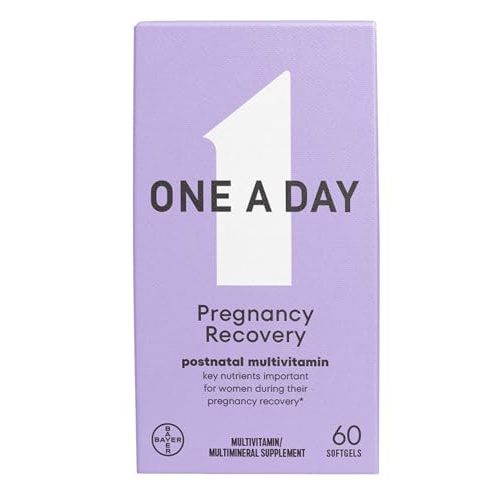 ONE A DAY Postnatal Complete Multivitamin for Post-Pregnancy with Folic Acid and Omega-3 DHA, 60 Count (Packaging May Vary)