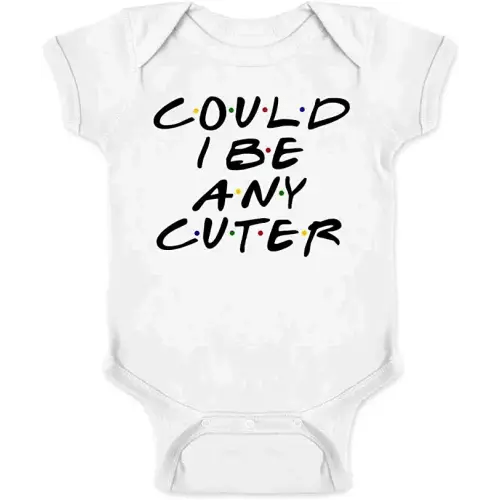 Pop Threads Could I Be Any Cuter Funny 90s TV Show Graphic Baby Toddler Kids Girl Boy T-Shirt - 12 Months - Infant | White