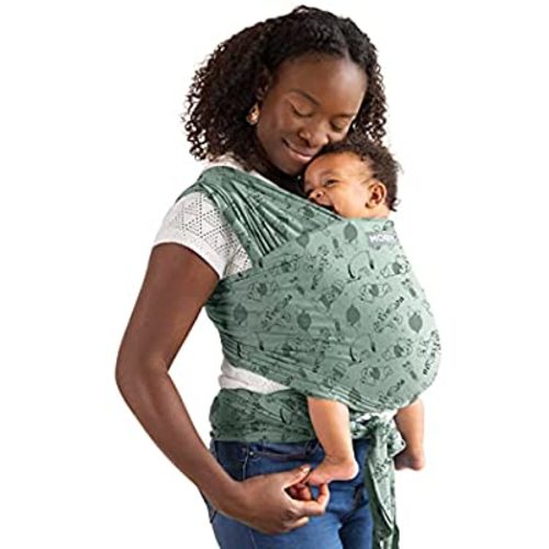 Moby Wrap Baby Carrier | Featherknit | Baby Wrap Carrier for Newborns & Infants | Baby Gift | Keeps Baby Safe & Secure | Adjustable for All Body Types | Disney's Hundred Acre Woods Adventures