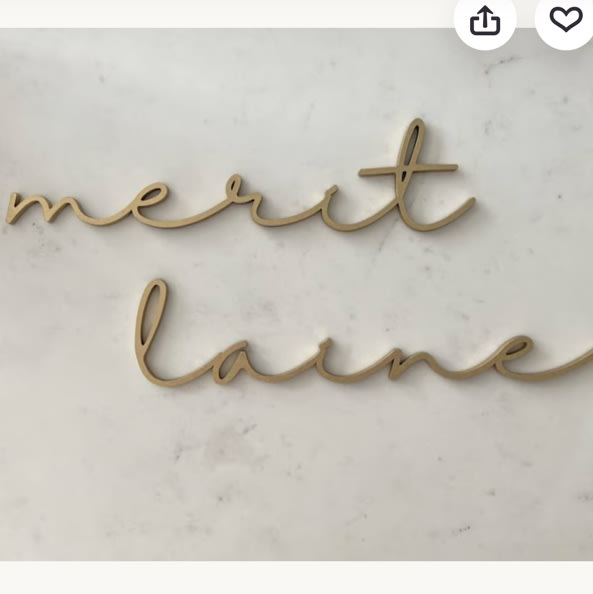 Custom Name Sign | Modern Nursery Wall Decor, Wooden or Acrylic (Handmade) antique gold minimalist