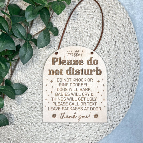 Do Not Disturb Sign, Baby Sleeping Sign, Don't Ring Doorbell, Front Door Sign, Do Not Knock Sign, Baby Shower Gift, Go Away Sign