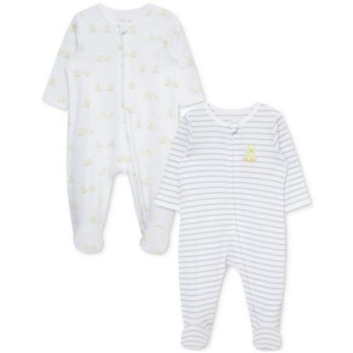 Baby 2-Pk. Ducks Cotton Footed Coveralls