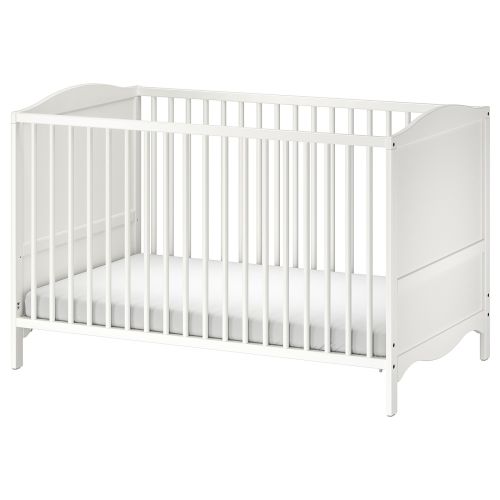SMÅGÖRA Crib - white 27 1/2x52 "