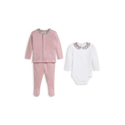 Polo Girls' Bodysuit, Pant & Reversible Jacket Set - Baby
