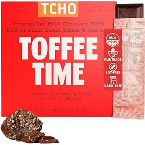 TCHO Organic Toffee Time Plant-based Oat Milk Chocolate, 2.1 OZ