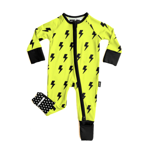 Bamboo Zippy Sleeper in Neon Electric Lime x Jagger