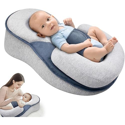 Baby Lounger Pillow for Infant Support Cushion Reflux Breastfeeding, Bottle Feeding, Tummy Time