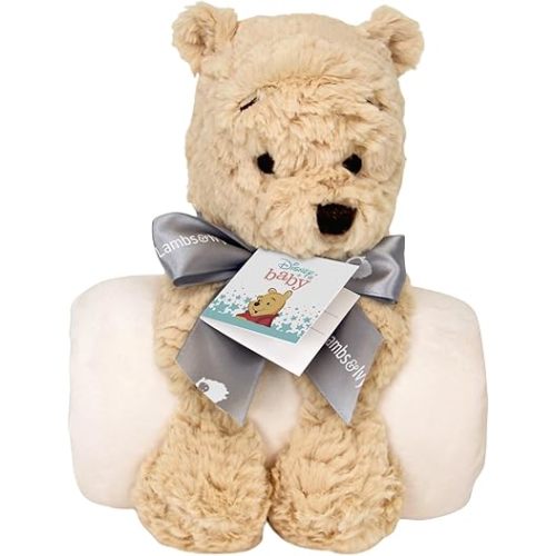 Lambs & Ivy Disney Baby Classic Winnie The Pooh Blanket & Plush Baby Gift Set