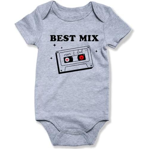 hrcfbk Newborn Infant Baby Boys Girls Bodysuit Short Sleeve Funny Letters Print Romper Reveal Pregnancy Announcement Clothes