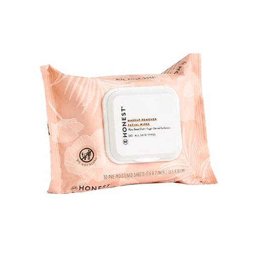 Honest Beauty Makeup Remover Facial Wipes | EWG Verified, Plant-Based, Hypoallergenic | 30 Count - 1-Pack (30 Count)