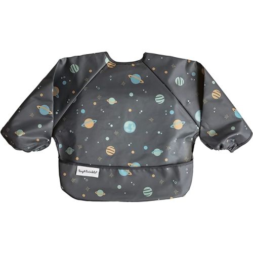 Tiny Twinkle Mess Proof Baby Bib, Full Sleeve Bib Outfit, Waterproof Bib for Toddlers, Machine Washable, Tug Proof Closure
