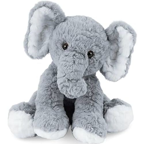 Elephant Stuffed Animals Soft Plush Toy for Girls Boys,12" Grey Soft Huggable Gifts for Birthday Christmas Easter Stuffed Animals for Kids