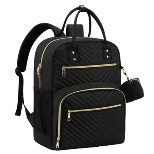 Itopfox Multipurpose Diaper Backpack for Baby Essentials with Pacifier Case, Large Capacity Travel Backpack for Baby Girl/Boy (Black)