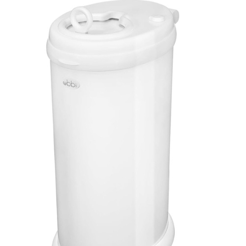 Ubbi Steel Diaper Pail, Odor Locking, No Special Bag Required, Award-Winning, Registry Must-Have, White