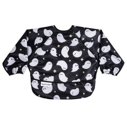 Tiny Twinkle Mess-Proof/Waterproof Long-Sleeve Baby Bib, Machine Washable Smock for Eating (Dinosaur, Small 6-24 Months)