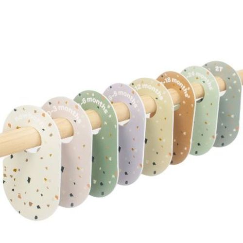 3 Sprouts Baby Closet Dividers (newborn to 24 months) - Terrazzo