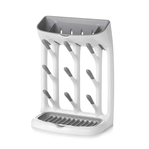 OXO Tot Space-Saving Bottle Drying Rack, Baby Bottle Organizer for Countertop