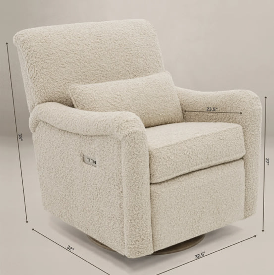Teddy | Gliding Swivel Nursery Recliner | Oilo™ Studio