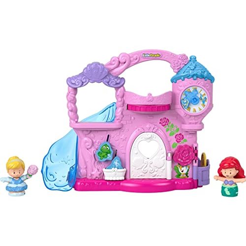 Fisher-Price Little People Toddler Toy Disney Princess Play & Go Castle Portable Playset for Pretend Play Kids Ages 18+ Months