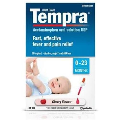 Infant Drops Cherry Flavour 15 mL-Tempra