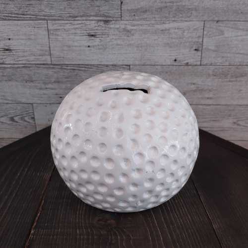 Vintage Ceramic Golf Ball Bank Coin Piggy Bank/Vintage Sport Golf Ball Bank Home Decor/Vintage Coin Holder Bank/Vintage Office Home Decor