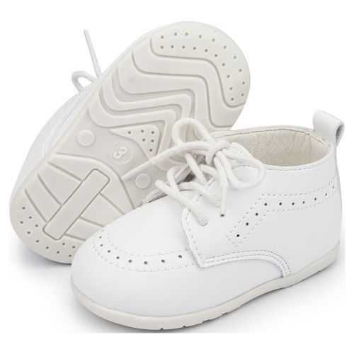 HsdsBebe Baby Boys Girls Walking Shoes Infant Oxford Dress Shoe Loafers Brogue Flats for First Steps Walkers 0-24M