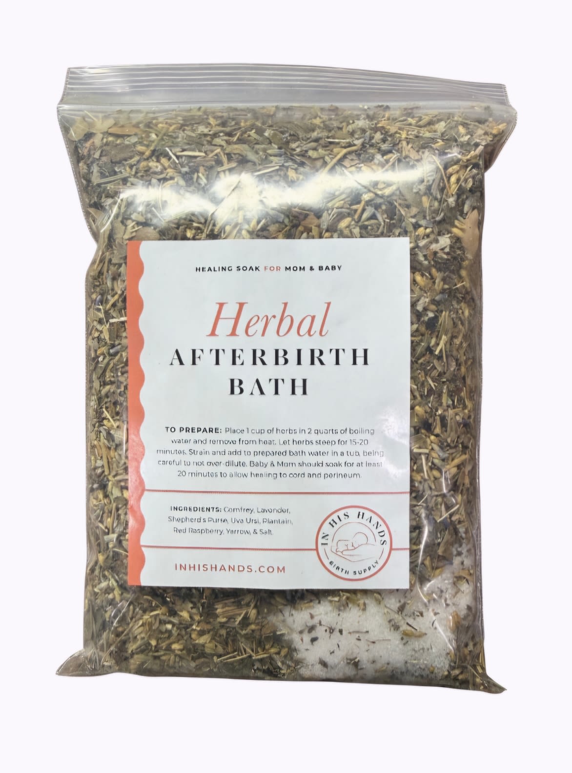 Herbal Afterbirth Sitz Bath dry herb soak with salt, 12oz. | In His Hands