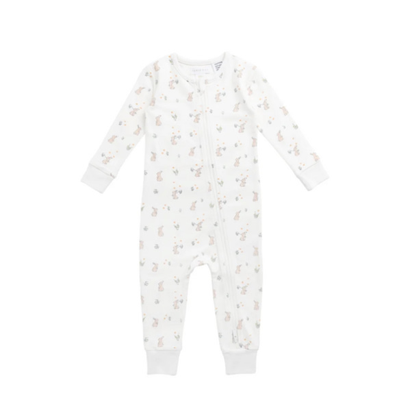 Organic Cotton Jude Onepiece - Lapin Jardin Crisp – Jamie Kay USA