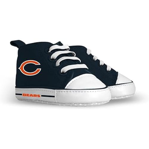 MasterPieces - NFL Baby Pre-Walkers Shoes, Officially Licensed Chicago Bears Football, High Top Sneakers, Soft Anti-Slip Soles, Boys and Girls, 0-6 Months Multicolor