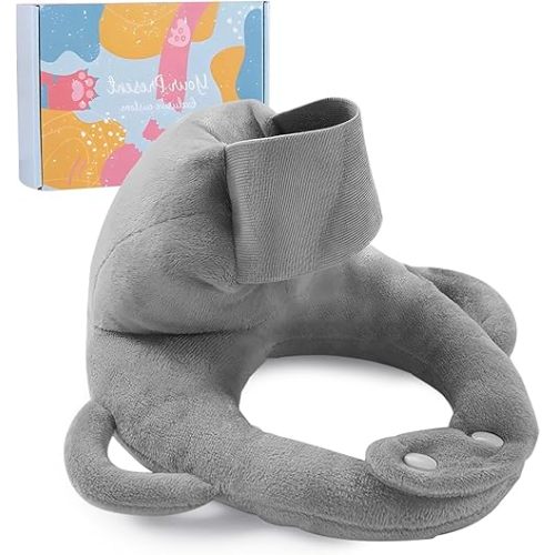 Baby Bottle Support Pillow for Feeding Comfort and Positioning – Soft Cushion for Parent-Held Bottle Time and Travel Use (Grey)