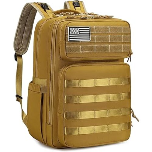 LORADI Large Dad Diaper Bag Backpack, Tactical Style, Brown